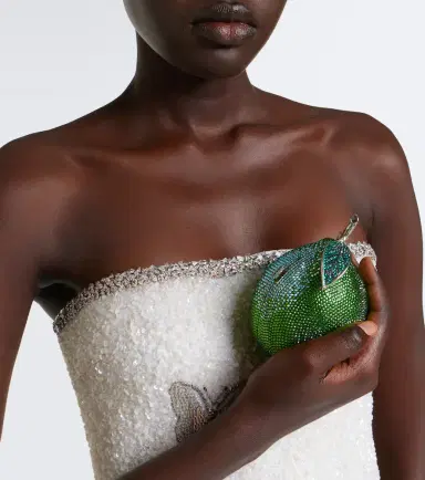 Judith Leiber Couture Citron Lime embellished clutch | Thumbnail 6