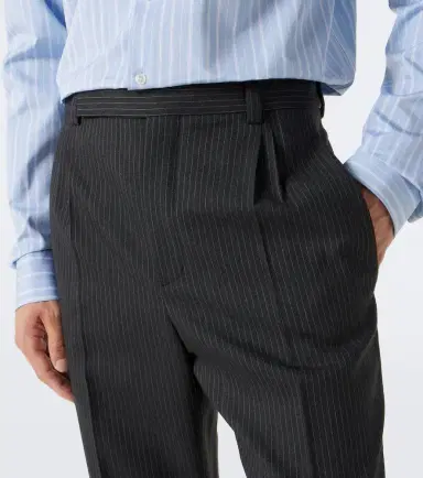 Saint Laurent Pinstripe wool straight pants | Thumbnail 3 Saint Laurent Pinstripe wool straight pants | Thumbnail 3