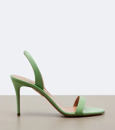 Aquazzura So Nude leather slingback sandals | Thumbnail 3