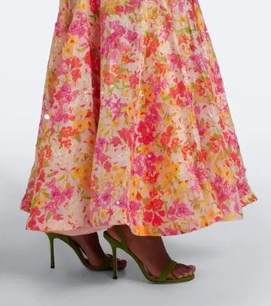La Fuori Là Fuori Genevieve's floral embellished maxi dress | Thumbnail 2