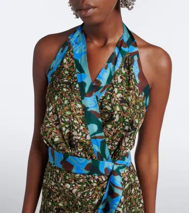 Dries Van Noten Printed halterneck midi dress | Thumbnail 2