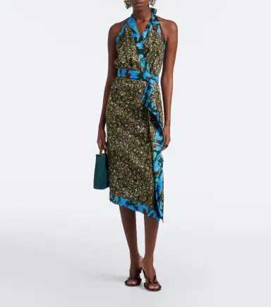 Dries Van Noten Printed halterneck midi dress | Thumbnail 3