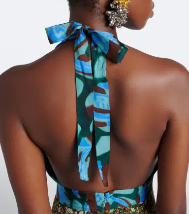 Dries Van Noten Printed halterneck midi dress | Thumbnail 4
