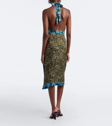Dries Van Noten Printed halterneck midi dress | Thumbnail 5