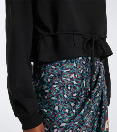 Dries Van Noten Cropped cotton jersey sweatshirt | Thumbnail 4 Dries Van Noten Cropped cotton jersey sweatshirt | Thumbnail 4