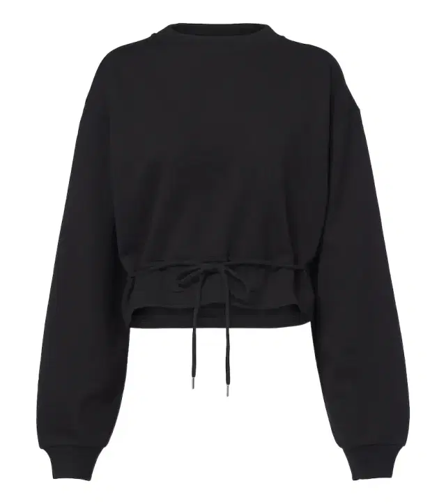 Dries Van Noten Cropped cotton jersey sweatshirt