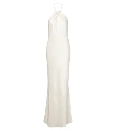 Retrofete Retrofête Anat beaded halterneck satin maxi dress | Thumbnail 1