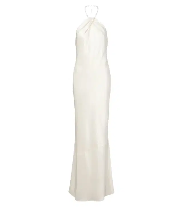 Retrofete Retrofête Anat beaded halterneck satin maxi dress
