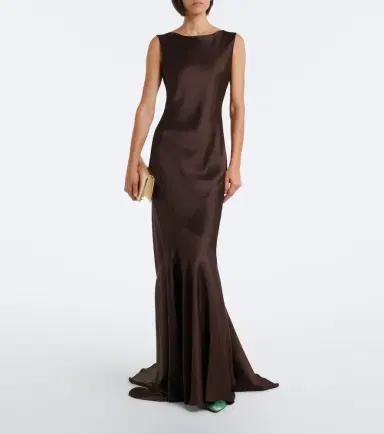 Max Mara Open-back satin maxi dress | Thumbnail 5
