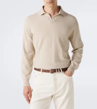 Brunello Cucinelli Cashmere polo sweater | Thumbnail 4 Brunello Cucinelli Cashmere polo sweater | Thumbnail 4