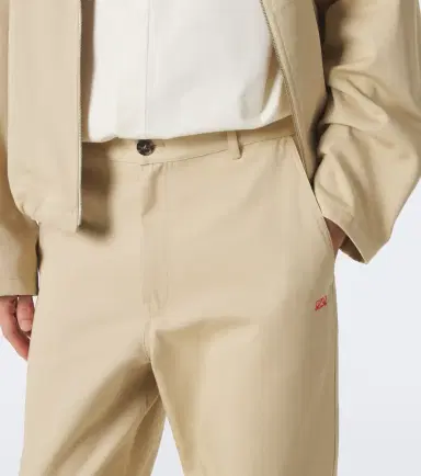 Loewe Double L cotton twill wide-leg pants | Thumbnail 3