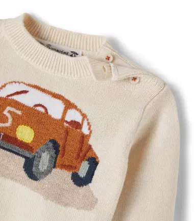 Bonpoint Baby Almire jacquard wool and cotton sweater | Thumbnail 3