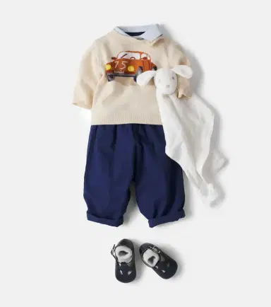 Bonpoint Baby Almire jacquard wool and cotton sweater | Thumbnail 4