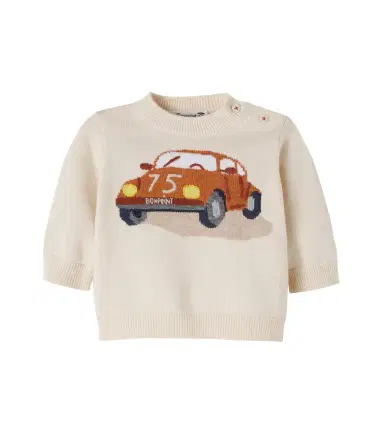 Bonpoint Baby Almire jacquard wool and cotton sweater | Thumbnail 1