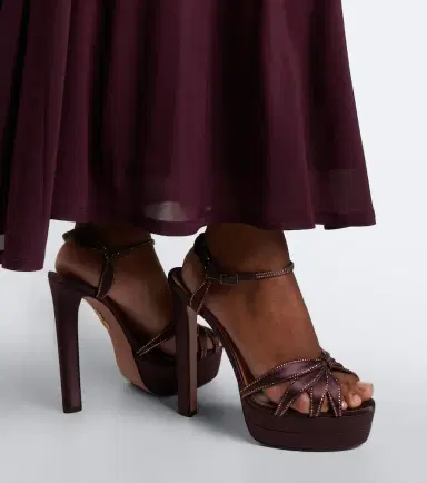 Aquazzura Soulmate Crystal satin platform sandals | Thumbnail 6 Aquazzura Soulmate Crystal satin platform sandals | Thumbnail 6
