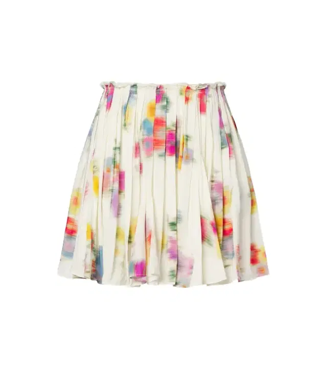 Marant Etoile Livy pleated printed miniskirt