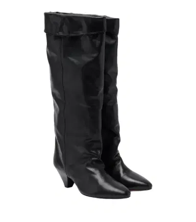 Isabel Marant Elita draped leather knee-high boots | Thumbnail 1 Isabel Marant Elita draped leather knee-high boots | Thumbnail 1