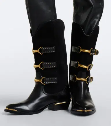 Isabel Marant Mexia leather and suede cowboy boots | Thumbnail 6 Isabel Marant Mexia leather and suede cowboy boots | Thumbnail 6