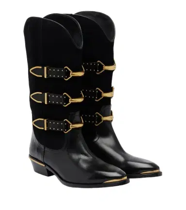 Isabel Marant Mexia leather and suede cowboy boots | Thumbnail 1 Isabel Marant Mexia leather and suede cowboy boots | Thumbnail 1