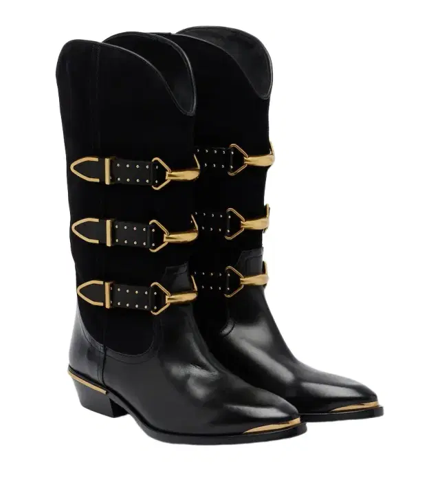 Isabel Marant Mexia leather and suede cowboy boots