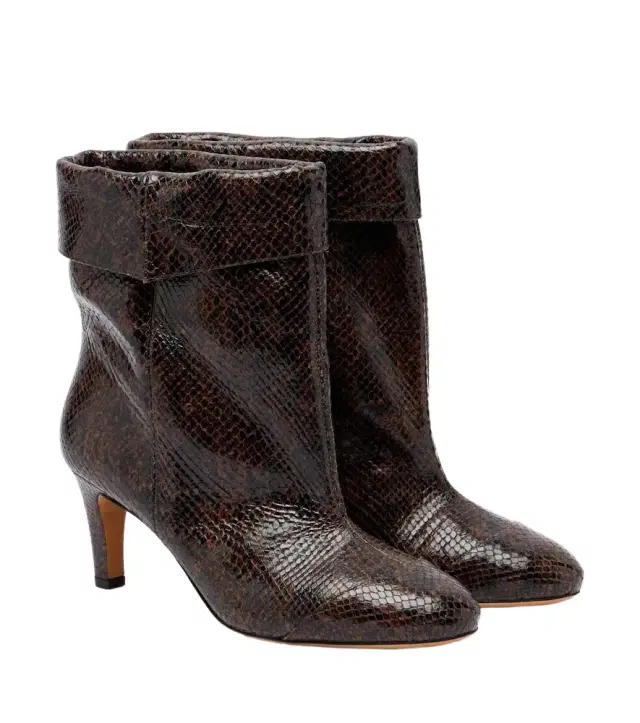 Isabel Marant Eldra snake-effect leather ankle boots