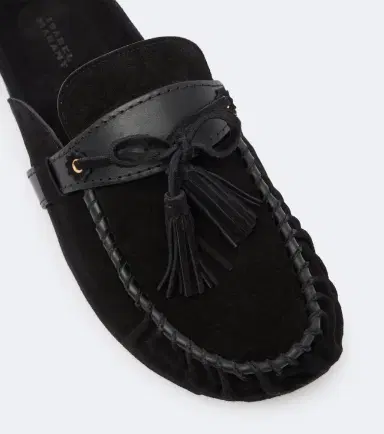 Isabel Marant Malvin leather-trimmed suede mules | Thumbnail 2 Isabel Marant Malvin leather-trimmed suede mules | Thumbnail 2