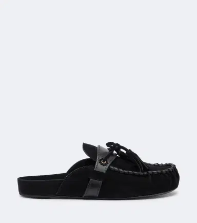 Isabel Marant Malvin leather-trimmed suede mules | Thumbnail 4 Isabel Marant Malvin leather-trimmed suede mules | Thumbnail 4