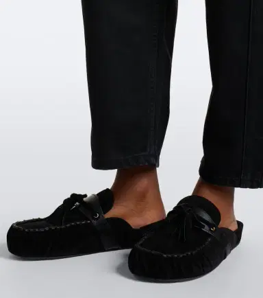 Isabel Marant Malvin leather-trimmed suede mules | Thumbnail 6 Isabel Marant Malvin leather-trimmed suede mules | Thumbnail 6