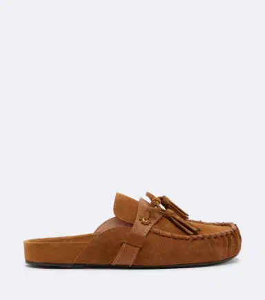 Isabel Marant Malvin leather-trimmed suede mules | Thumbnail 4