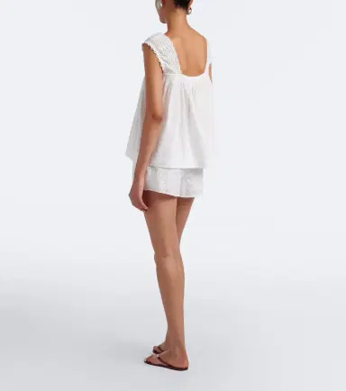 Posse Harriet embroidered cotton poplin shorts | Thumbnail 2