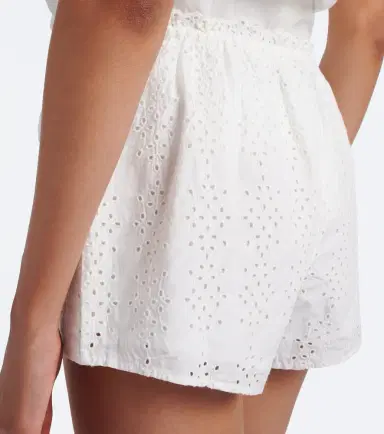 Posse Harriet embroidered cotton poplin shorts | Thumbnail 5