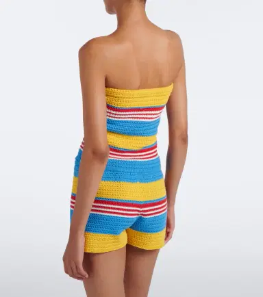 Posse Tammy striped cotton strapless top | Thumbnail 5