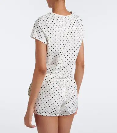 Posse Tommy polka-dot cotton-blend jersey T-shirt | Thumbnail 2