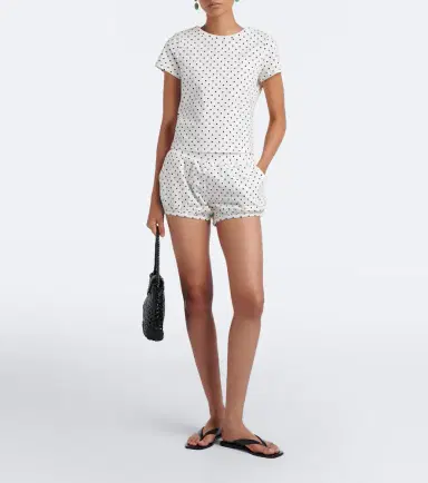 Posse Tommy polka-dot cotton-blend jersey T-shirt | Thumbnail 4