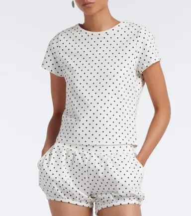 Posse Tommy polka-dot cotton-blend jersey T-shirt | Thumbnail 5