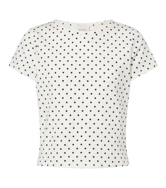 Posse Tommy polka-dot cotton-blend jersey T-shirt