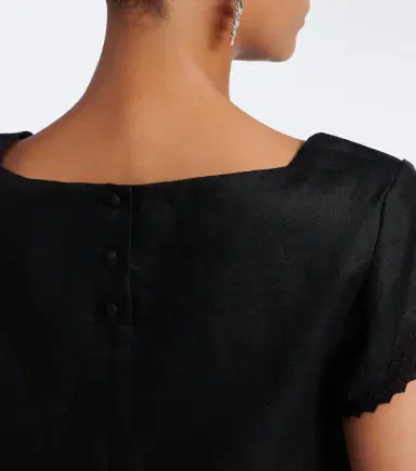 Posse Alfie cropped embroidered linen top | Thumbnail 3 Posse Alfie cropped embroidered linen top | Thumbnail 3