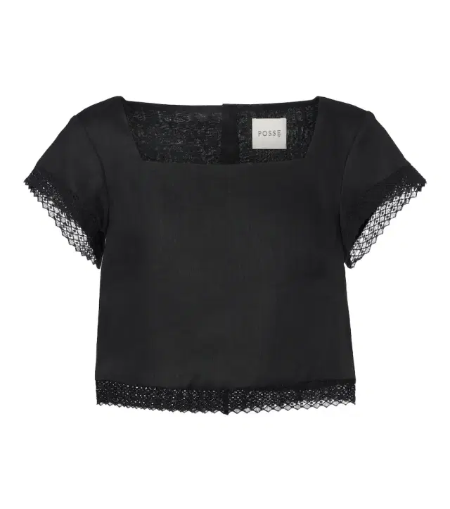 Posse Alfie cropped embroidered linen top