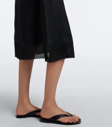 Posse Alfie embroidered linen midi skirt | Thumbnail 5