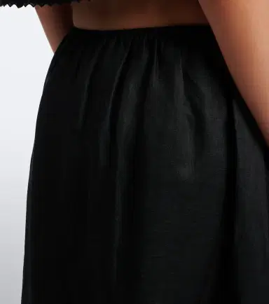 Posse Alfie embroidered linen midi skirt | Thumbnail 6