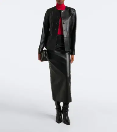Loulou de Saison Inga leather midi skirt | Thumbnail 6