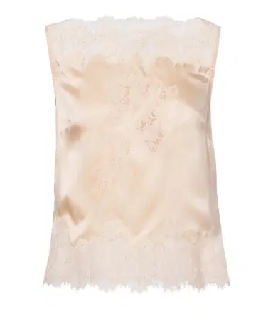 DÔEN Dôen Viviane lace-trimmed silk satin top | Thumbnail 1