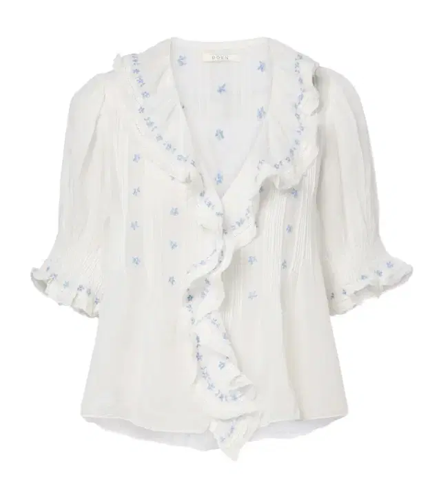Doen Dôen Hettie floral ruffled cotton top