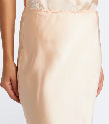 DÔEN Dôen Elowette lace-trimmed silk satin slip skirt | Thumbnail 3