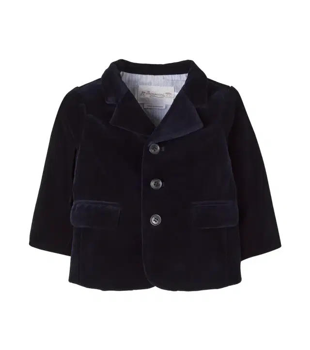 Bonpoint Baby Leopold cotton velvet jacket