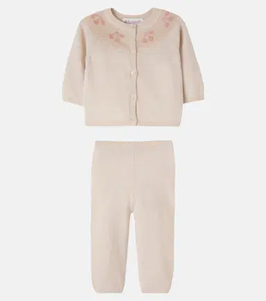 Bonpoint Baby Jenny wool and cotton cardigan and pants set | Thumbnail 3 Bonpoint Baby Jenny wool and cotton cardigan and pants set | Thumbnail 3