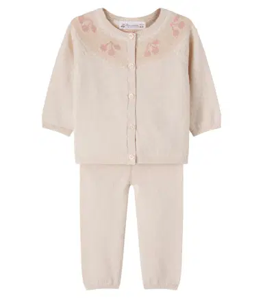 Bonpoint Baby Jenny wool and cotton cardigan and pants set | Thumbnail 1 Bonpoint Baby Jenny wool and cotton cardigan and pants set | Thumbnail 1