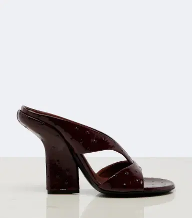 Dries Van Noten Patent leather wedge mules | Thumbnail 4
