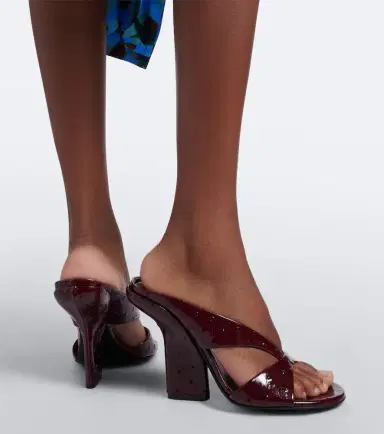 Dries Van Noten Patent leather wedge mules | Thumbnail 5