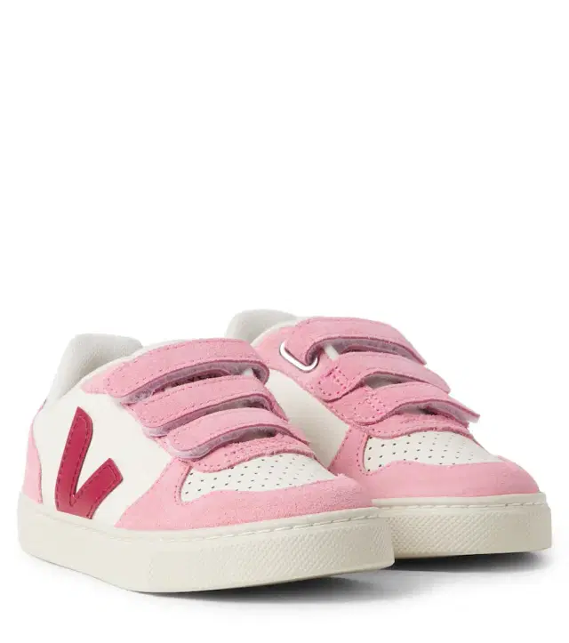Veja Kids V-90 leather sneakers